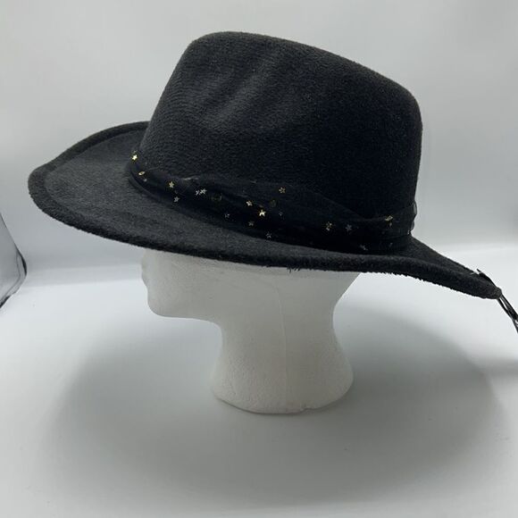 STEVE MADDEN Dark Grey Wool Blend Felted Tulle Trim Fedora Hat- OS NWT - Picture 2 of 6